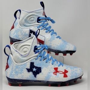 Under Armour Men Spotlight Lux 2 MC 3027041-100 TEXAS Football Cleats Size Multi